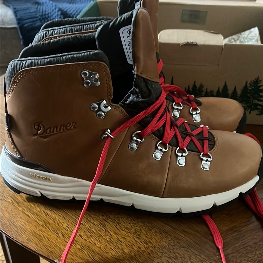 Danner Men's Brown Hiking Boots with Red Laces